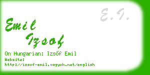 emil izsof business card