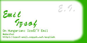 emil izsof business card